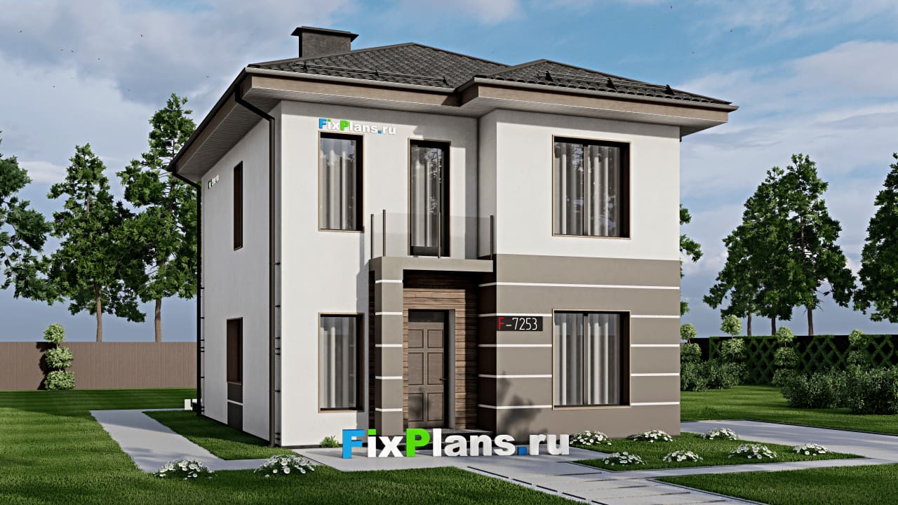 Двухэтажный дом F-7253 — фасад