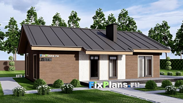 Одноэтажный дом F-13778