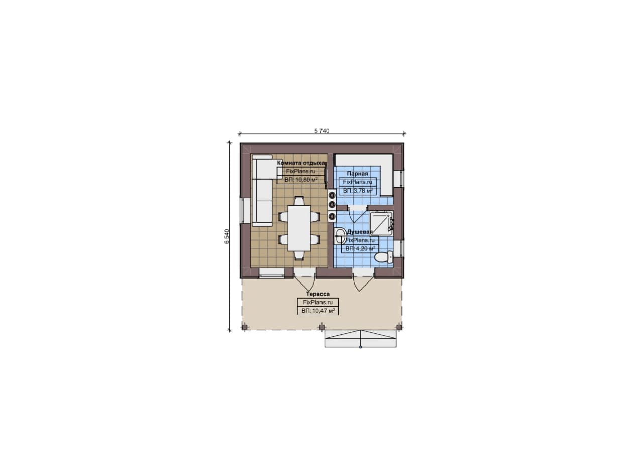 Планировка Одноэтажный дом F-15524