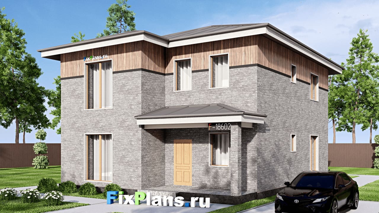 Двухэтажный дом F-18602 — фасад